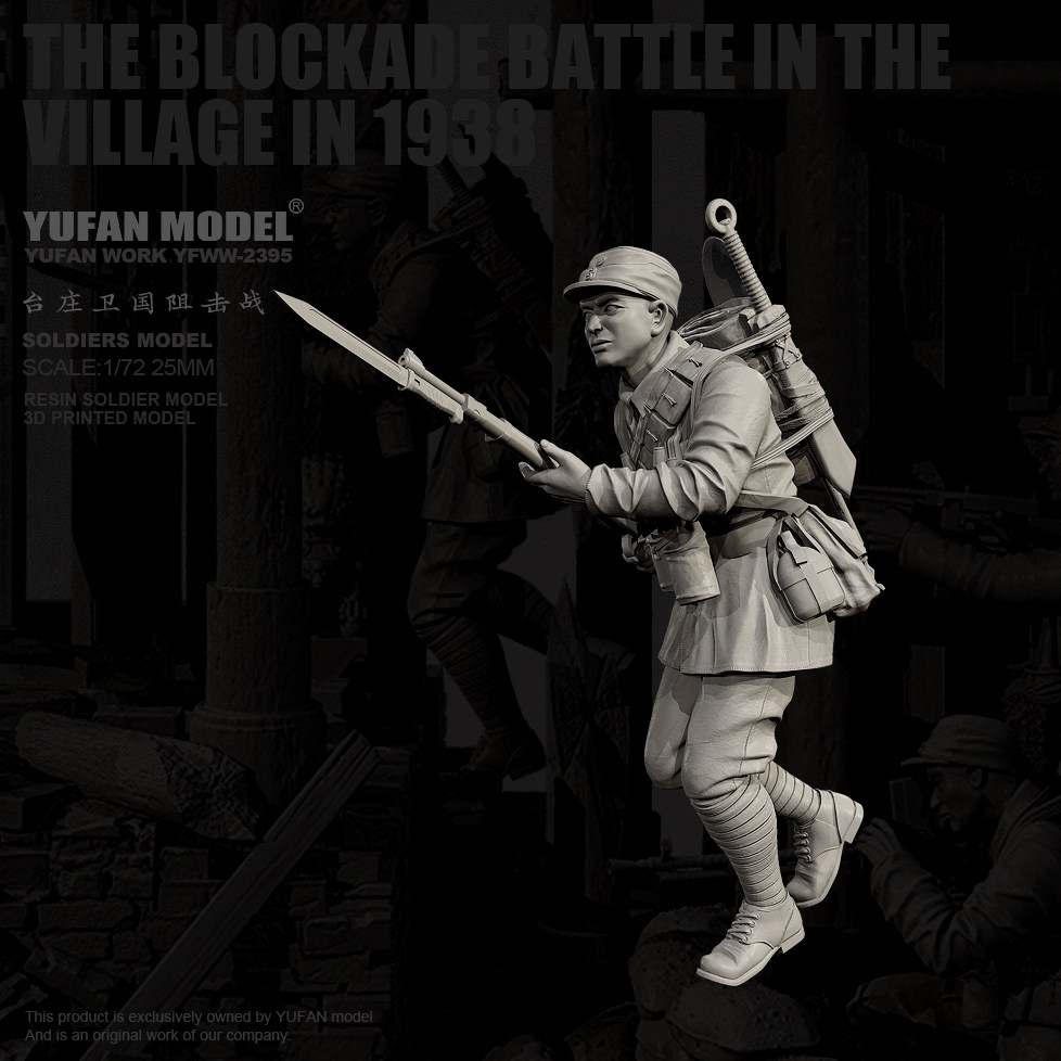 3D Printing Construction - YUFAN MODEL 1/72 Żywiczny model żołnierza,