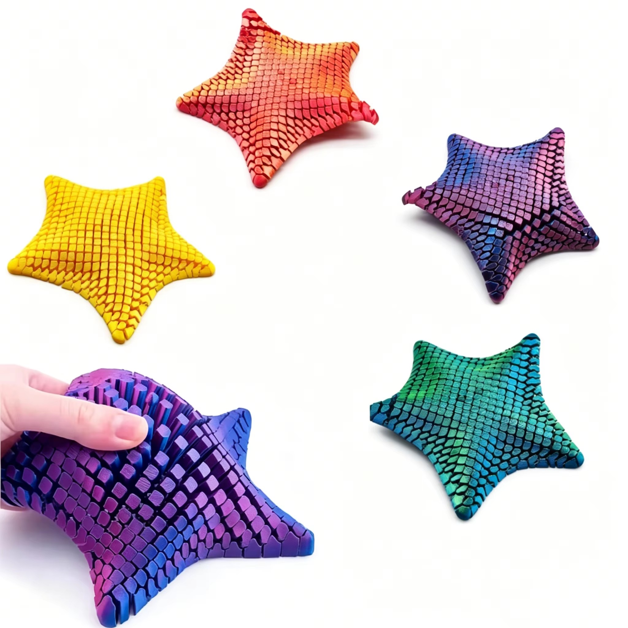 3D Printing Fidget Toys - Drukowana w 3D ruchoma rozkładana rozgwiazda,