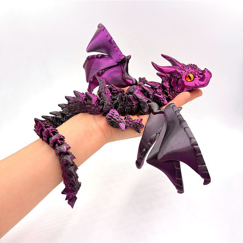 3D Printing Apps - Figurka smoka z skrzydłami, drukowana w