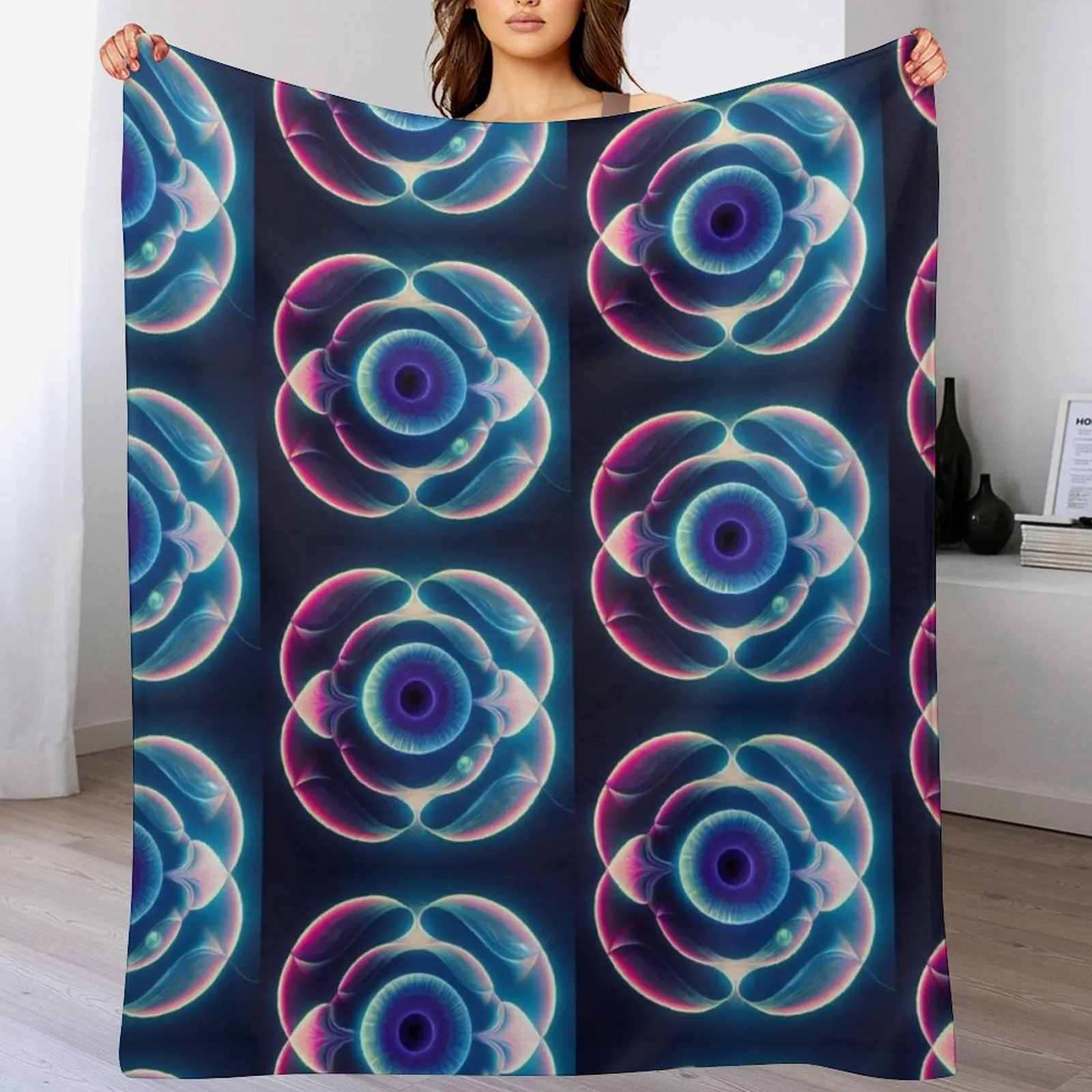 3D Printing Hologram - Koc z hologramem Sacred Geometry, całoroczny,