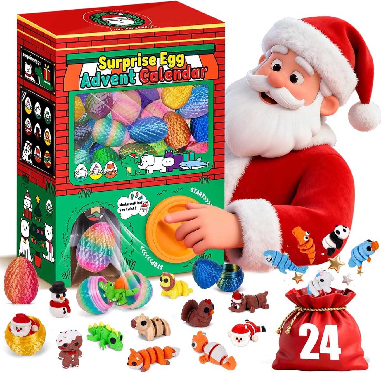 3D Printing Fidget Toys - 24 szt. Drukowane w 3D Jajka