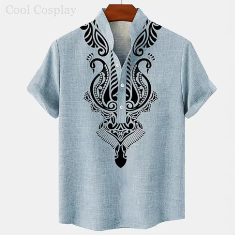 Męskie koszulki retro Henley z – 3D Printing Quality recenzja i cena