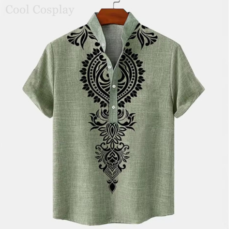 Męskie koszulki retro Henley z – 3D Printing Quality recenzja i cena
