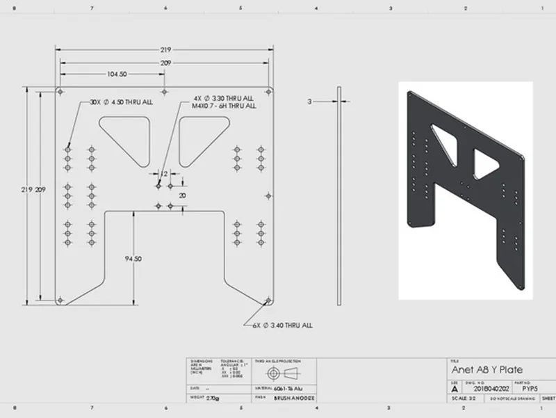 1PC Anet A8 A6 drukarka 3D pły – 3D Printing Industrial recenzja i cena